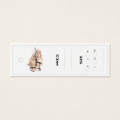 Witte Logo Kleding Label Mini Visitekaartjes (Voorkant)