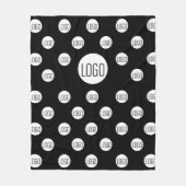 Witte Logo op zwarte Eenvoudige Stap en Herhaal Fleece Deken (Voorkant)