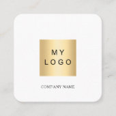 Witte logo QR-code sociale media minimalistisch Vierkante Visitekaartje (Voorkant)