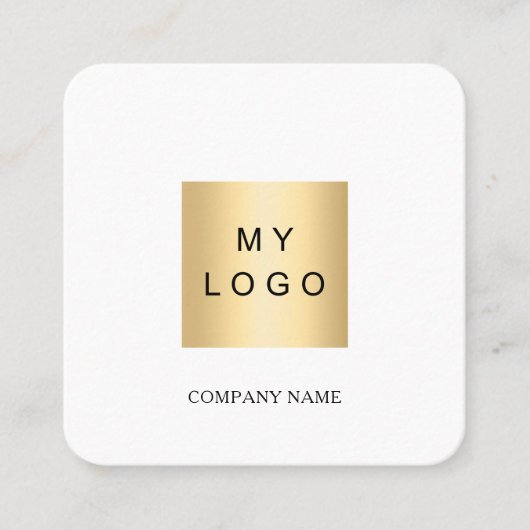 Witte logo QR-code sociale media minimalistisch Vierkante Visitekaartje (Voorkant)