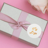 Witte logo ronde sticker