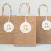 Witte logo ronde sticker