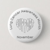 Witte Longkanker Bewustzijnsmaand - November Ronde Button 5,7 Cm (Voorkant)