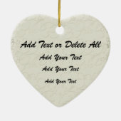 Witte longkanker lint uit het hart - SRF Keramisch Ornament (Achterkant)