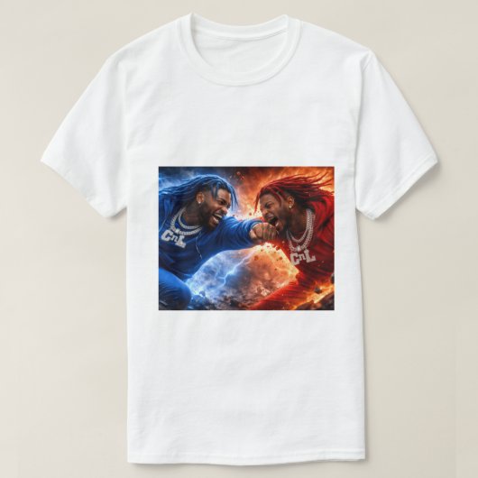 Witte Loot Vs Moody T-Shirt (Design voorkant)
