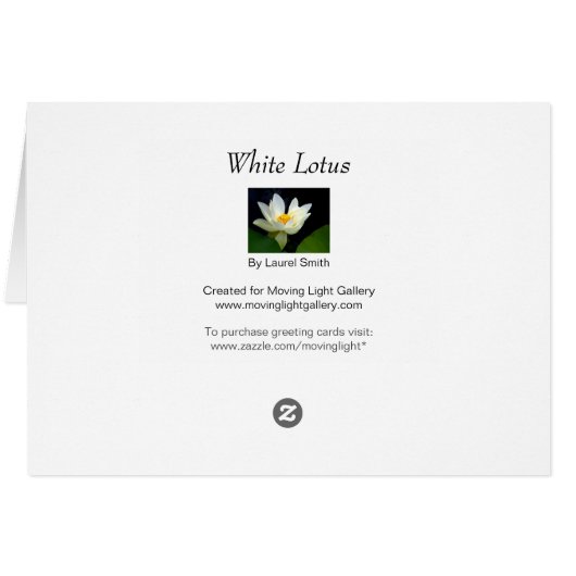 Witte Lotus (Achterkant Horizontaal)