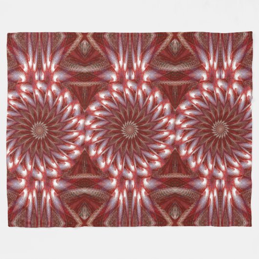 Witte Lotus 14 Fleece Deken (Voorkant (Horizontaal))