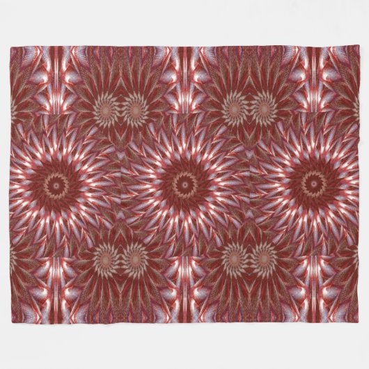 Witte Lotus 15 Fleece Deken (Voorkant (Horizontaal))