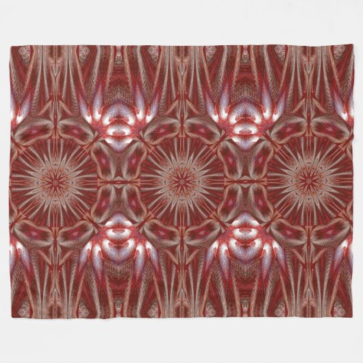 Witte Lotus 18 Fleece Deken (Voorkant (Horizontaal))