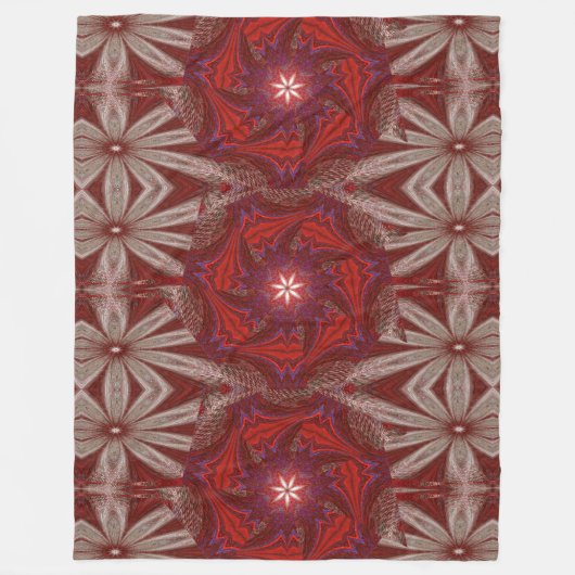 Witte Lotus 1 Fleece Deken (Voorkant)