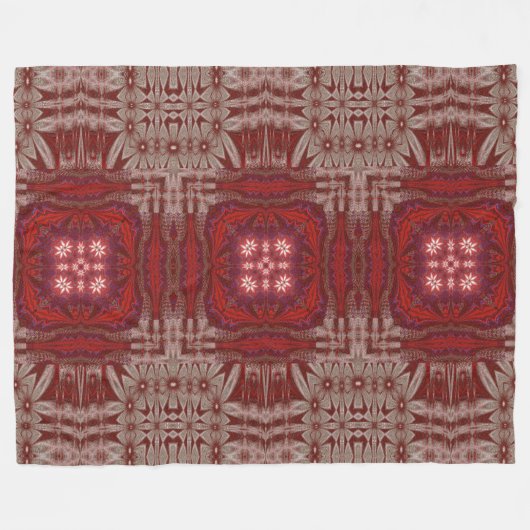 Witte Lotus 2 Fleece Deken (Voorkant (Horizontaal))