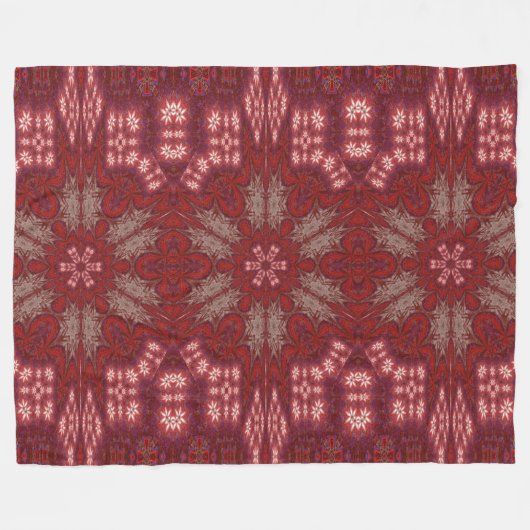 Witte Lotus 4 Fleece Deken (Voorkant (Horizontaal))