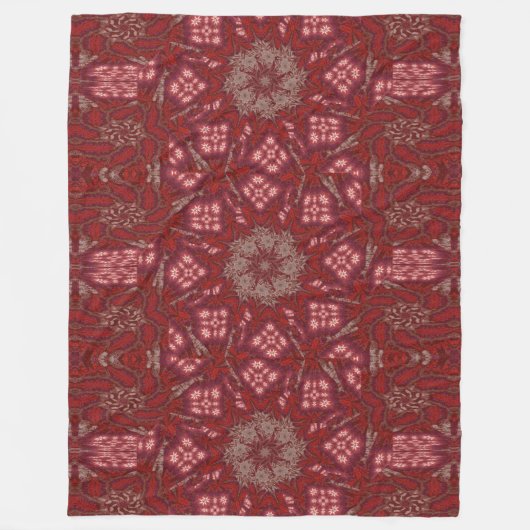 Witte Lotus 8 Fleece Deken (Voorkant)