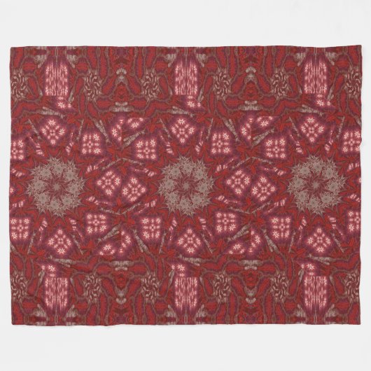 Witte Lotus 8 Fleece Deken (Voorkant (Horizontaal))