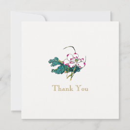 Witte Lotus Bloem Dank u Kaart