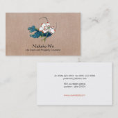 Witte Lotus Bloem Healing Arts Holistische Gezondh Visitekaartje (Voorkant / Achterkant)