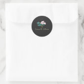 Witte Lotus Bloem Holistische Gezondheidsadviseur Ronde Sticker (Tas)