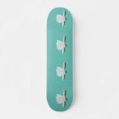 Witte Lotus Bloem illustratie Calm Mint Groen Persoonlijk Skateboard (Voorkant)