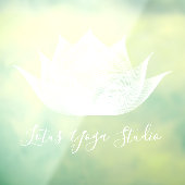 Witte Lotus Bloem Kunst Elegante Unieke Yoga Studi Raamsticker (Vel 3)