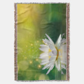 Witte Lotus Bloem Landschap, Zen Deken (Voorkant Verticaal)