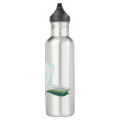 Witte Lotus Bloem met lichtgevende kleuren Waterfles (Rechts)