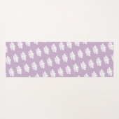 Witte Lotus Bloem & Yoga Woorden Yogamat (Achterkant (horizontaal))