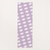 Witte Lotus Bloem & Yoga Woorden Yogamat (Achterkant)