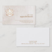 Witte Lotus Bloemen Afspraakherinnering Kaart Afsprakenkaartje (Voorkant / Achterkant)