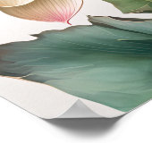 Witte Lotus Bloemen Art Print Poster (Hoek)