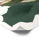 Witte Lotus Bloemen Art Print Poster (Hoek)