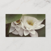Witte Lotus bloemen, op maat, Visitekaartje (Achterkant)