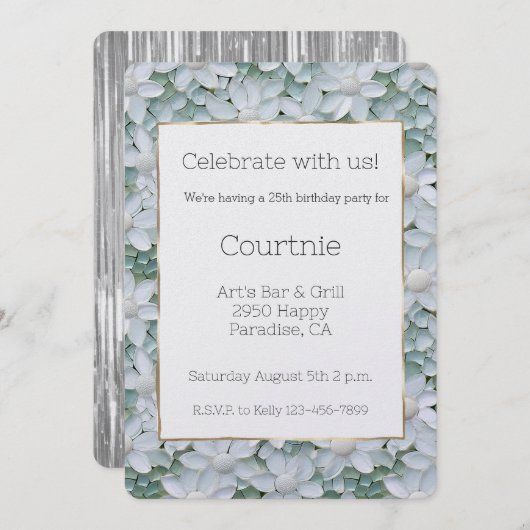 Witte Lotus bloemen verjaardag Kaart (Voorkant / Achterkant)