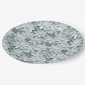 Witte Lotus Bloemen Vrijgezellenfeest Papieren Bordje (Gekanteld)