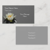 Witte Lotus Blossom Water Lily Flower Natuur Visitekaartje (Voorkant / Achterkant)