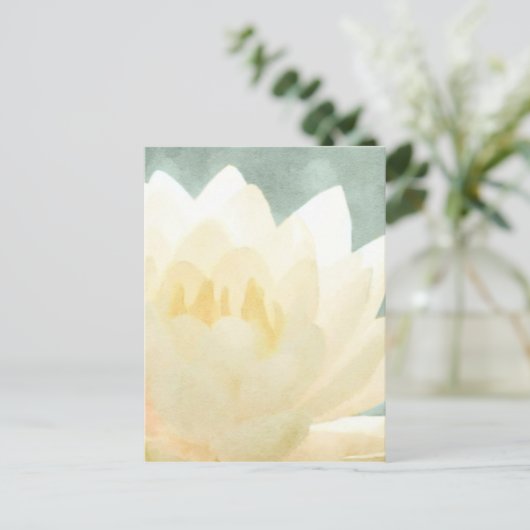 Witte Lotus Briefkaart (Staand voorkant)