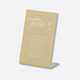 Witte Lotus Bruidstafel Nummer  Reclamebord Met Voetstuk