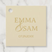 Witte Lotus bruiloft Bedankjes Labels (Voorkant)