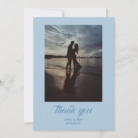 Witte Lotus bruiloft Bedankkaart (Voorkant)