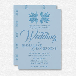 Witte Lotus bruiloft Kaart