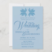 Witte Lotus bruiloft Kaart (Voorkant)