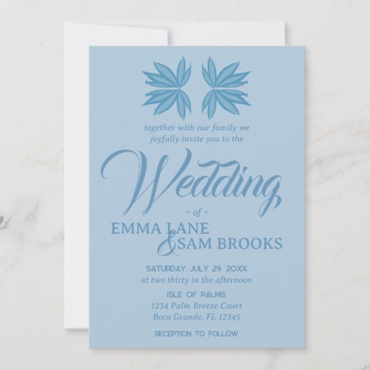 Witte Lotus bruiloft Kaart (Voorkant)