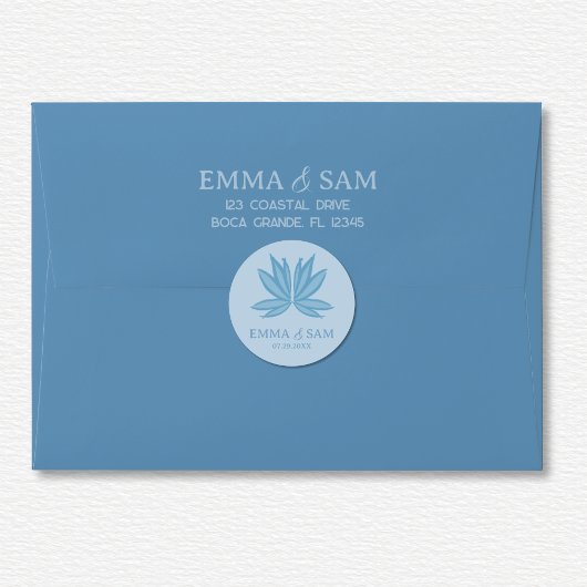 Witte Lotus bruiloft Ronde Sticker