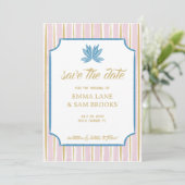 Witte Lotus Bruiloft Save The Date (Staand voorkant)