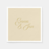 Witte Lotus bruiloft Servet (Voorkant)