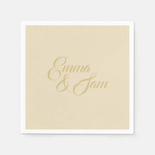 Witte Lotus bruiloft Servet (Voorkant)