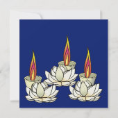 Witte Lotus & Deepas Diwali Uitnodiging (Achterkant)