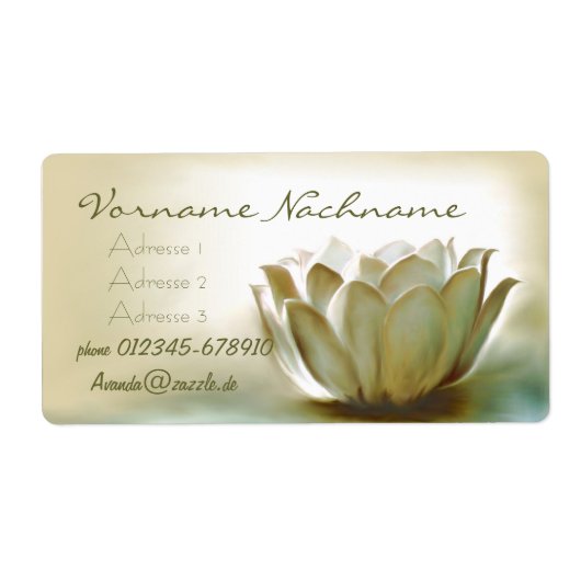 Witte Lotus Etiket (Voorkant)