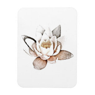 WITTE LOTUS FLEXIBEL FOTO MAGNET MAGNEET