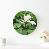 Witte Lotus Flower Grote Klok (Huis)