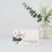 Witte Lotus Flower Holistic and Natural Medicine Visitekaartje (Staand voorkant)